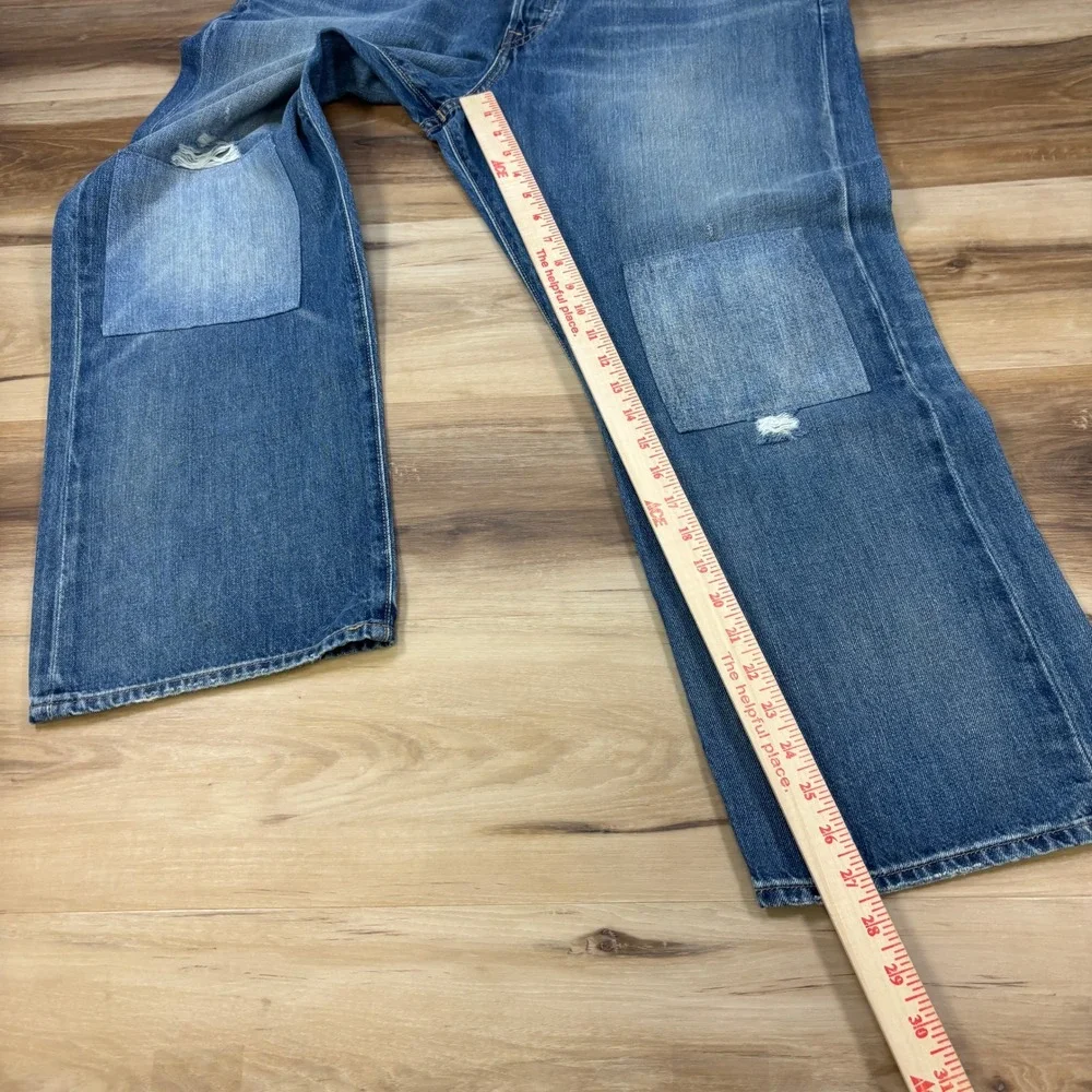 Polo Ralph Lauren Relaxed Straight Crop Jeans Womens 33 Distressed Cotton NEW - Picture 5 of 11